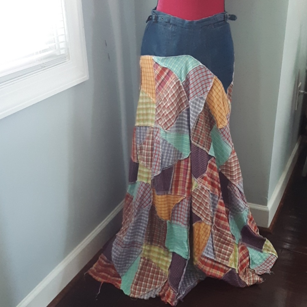 One of a kind patchwork skirt